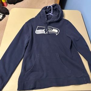 Faded Fanatics DK Metcalf #14 Seattle Seahawks hoodie with drawstrings